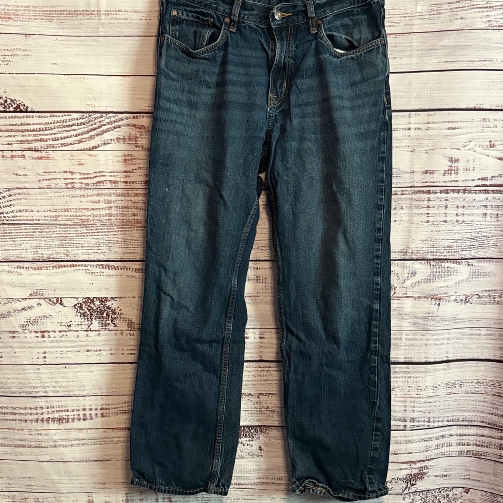 Old Navy Men's Relaxed Fit Jeans in Dark Blue